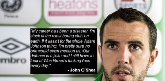John O’Shea reduced to tears at Sunderland Q&A