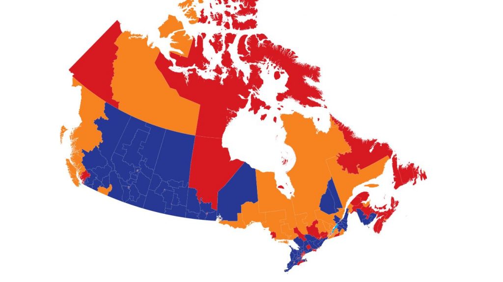 Canadian government releases "Map of Terror" highlighting areas of potential attacks.