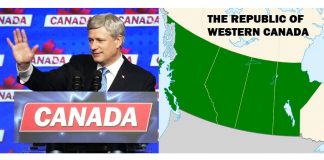 Harper suggests “Republic of Western Canada” could separate from Canada.