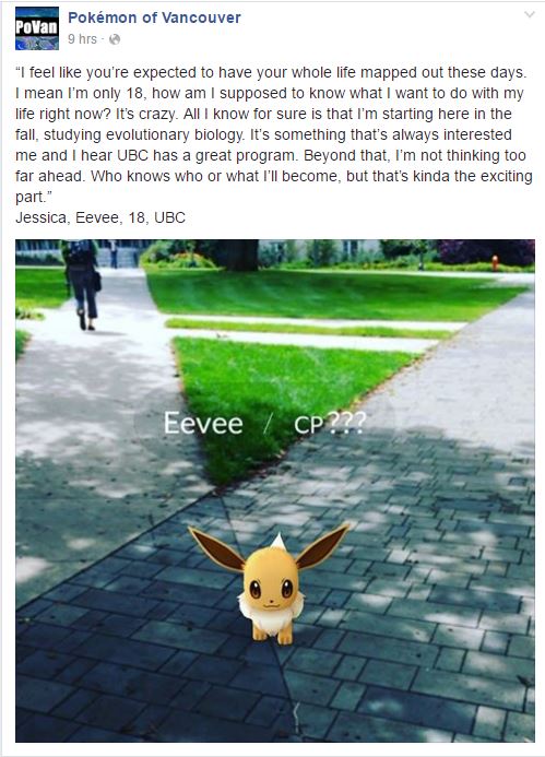 Pokemon Go Vancouver: Meet Eevee, one of the Pokemon of Vancouver