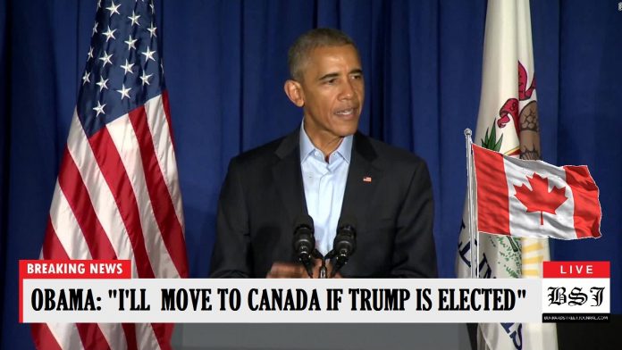 Obama Declares His Family Will Move To Canada If Trump Is Elected | Obama moving to Canada