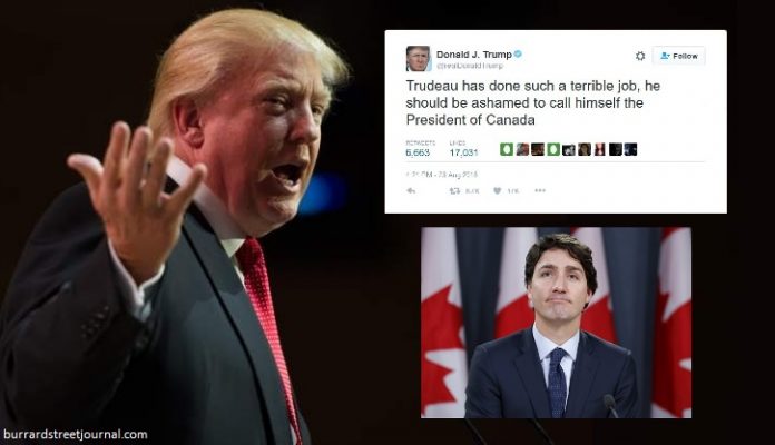 Trump Calls Justin Trudeau 