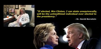 “Hillary Clinton Would Be The Unhealthiest President Ever Elected,” Writes Trump’s Doctor Trump's doctor: Hillary Clinton Unhealthiest President Ever