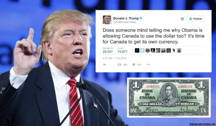 Deleted Trump Canadian Dollar tweet after Donald speaks to Fox News