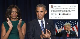 Trump Claims Not Deporting Obamas Under Muslim Ban Would Be ‘Discriminatory’ Trump tweets about legal obligation to deport Obama and Michelle. | Trump deporting Obamas