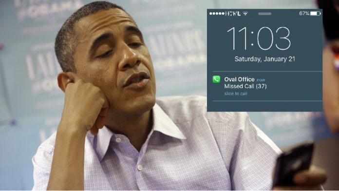37 missed phone calls on Obama's first day as citizen again