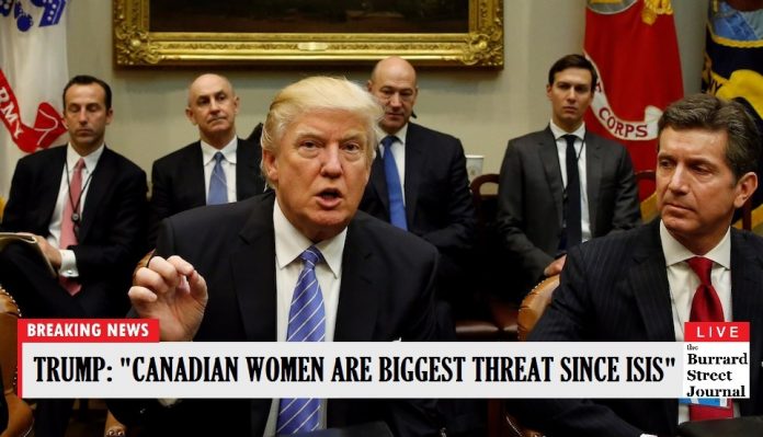 Trump threatened by Canadian women