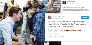 Trump Tweets Trudeau: “Stop Wasting So Much Time On Facebook.” Trump Tweets Trudeau To Stop Wasting So Much Time On Facebook
