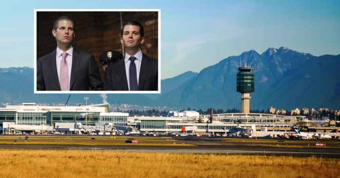 Trump sons detained at YVR Airport, Vancouver
