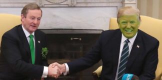 Trump Changes From Orange To Green In Honour Of St. Paddy’s Day Trump Changes From Orange To Green In Honour Of St Paddy's Day