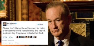 Bill O’Reilly Claims Women He Sexually Harassed ‘Not Entirely’ To Blame For Firing Bill O'Reilly Claims Women He Sexually Harassed Are 'Not Entirely' To Blame For Firing | Bill O'Reilly women not responsible