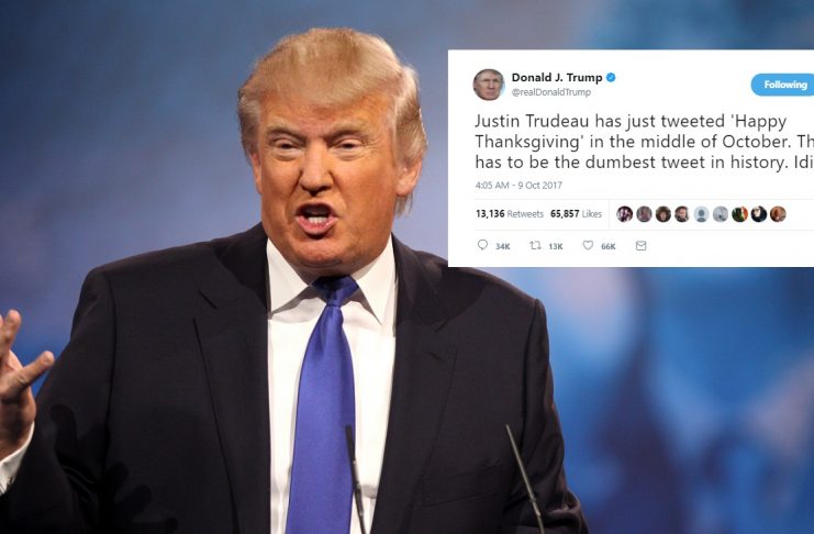 Trump Mocks Trudeau For Celebrating Thanksgiving 6 Weeks Early