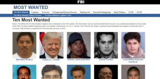 Image Of Trump Briefly Appears On FBI Most Wanted List Image Of Trump Briefly Appears On FBI Most Wanted List | Trump FBI Most Wanted