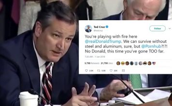 Ted Cruz Slams Trump’s Trade Tariffs After Discovering Pornhub Is Canadian Ted Cruz Slams Trump's Trade Tariffs After Discovering Pornhub Is Canadian