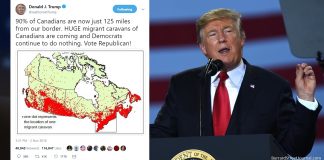 Trump Warns Of Canadian Migrant Caravans After Learning 90% Of Canadians Now Just 200km From US Border Trump Warns Of Canadian Migrant Caravans After Learning 90% Of Canadians Now Just 200km From US Border